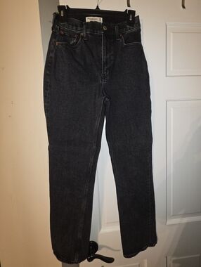 Curve Love Abercrombie The Ankle Straight Ultra High Rise Jeans